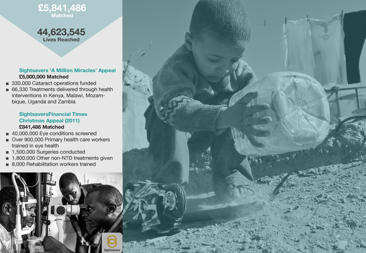 country wins page5 Sight and blindness NGO 5 millions punds matched, 44 million lives reached