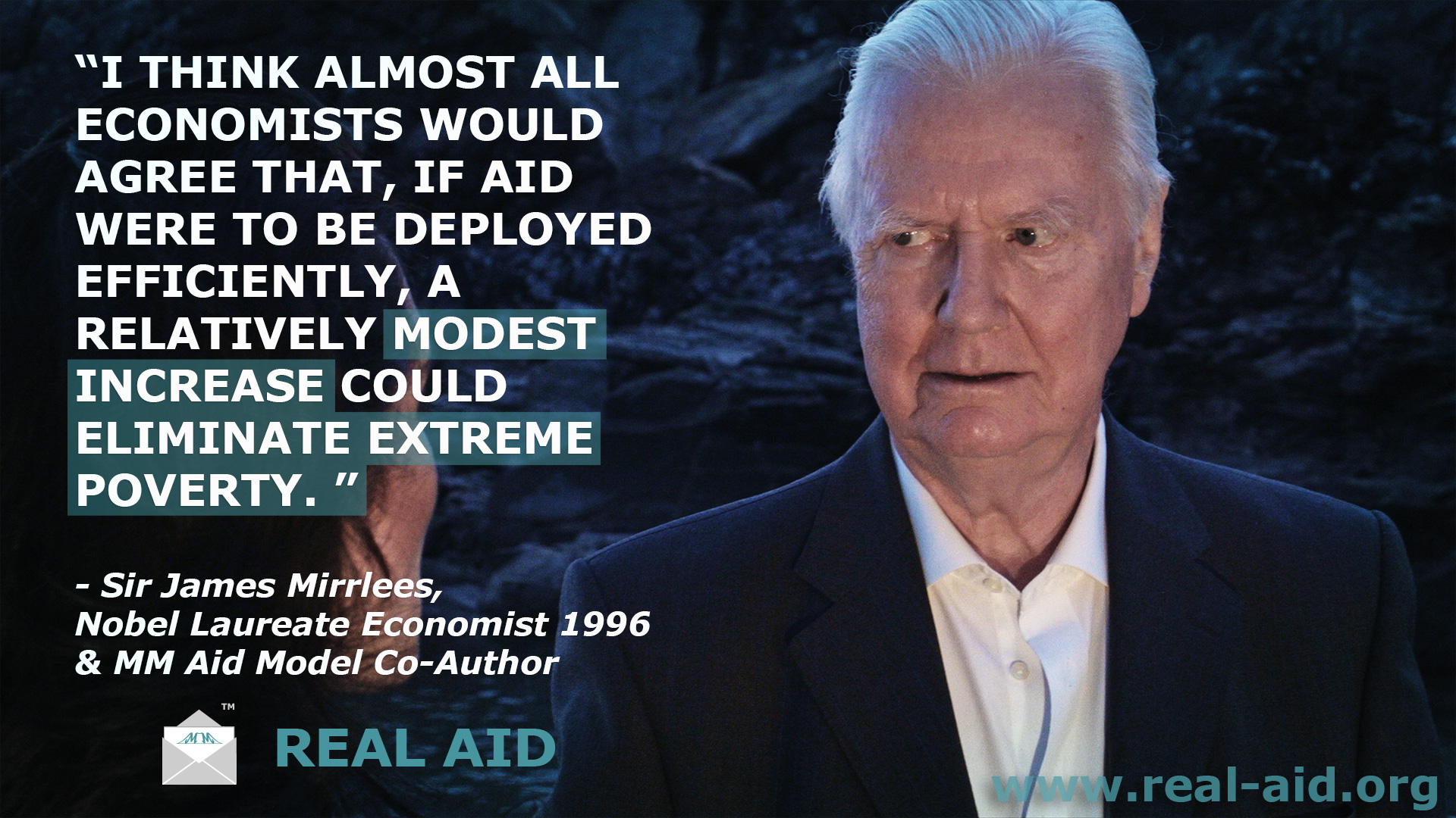 James Mirrlees, text addressing how foreign aid can eliminate extreme poverty