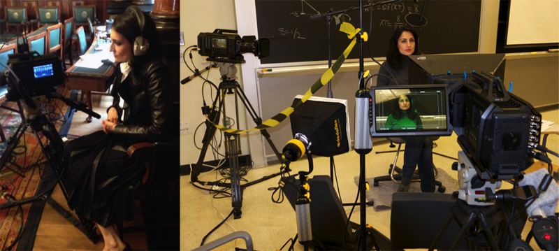 Renu On Set 1 Renu Mehta on film set on academic location