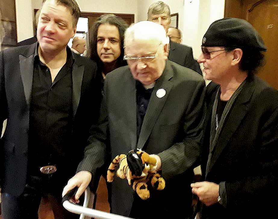 Gorby & Tim_ Mikhail Gorbachev with Tiger Tim Toy