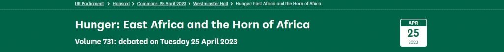 Sarah Champion East Africa Hunger Debate 25 April